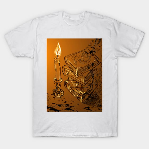 Study Time Under the Candle T-Shirt by Wear Your Story